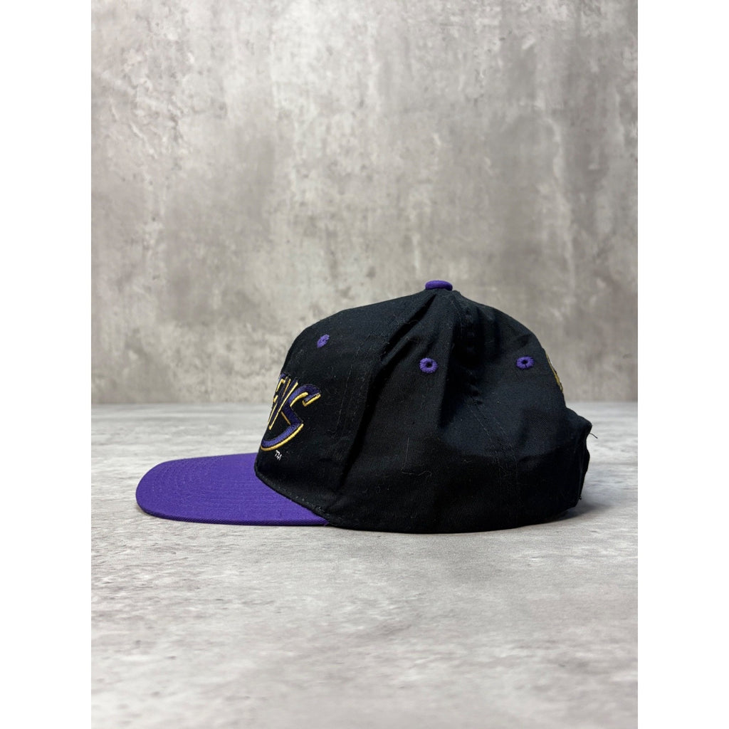 Vintage Baltimore Ravens NFL Embroidered Spellout Football Snapback Hat OSFA