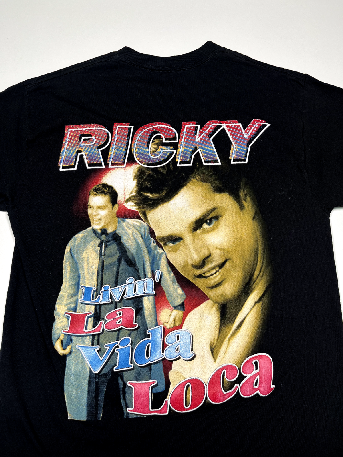 Vintage 90s Ricky Martin Livin La Vida Loca Latin Music T-Shirt Size Medium