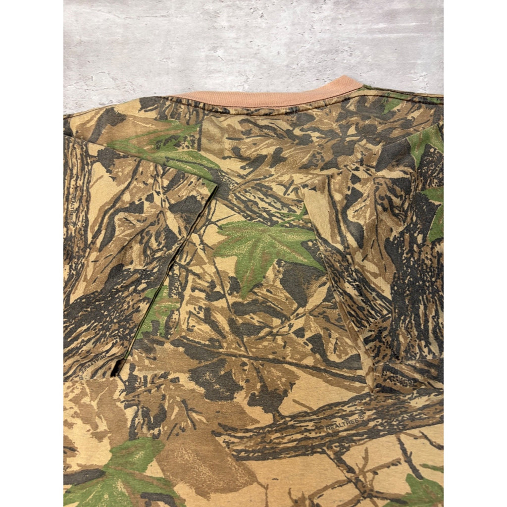 Vintage 80s/90s Redhead Realtree Camo Hunting T-Shirt Size XL
