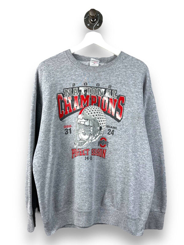 Vintage 2002 Ohio State Buckeyes National Champs NCAA Football Sweatshirt Sz XL
