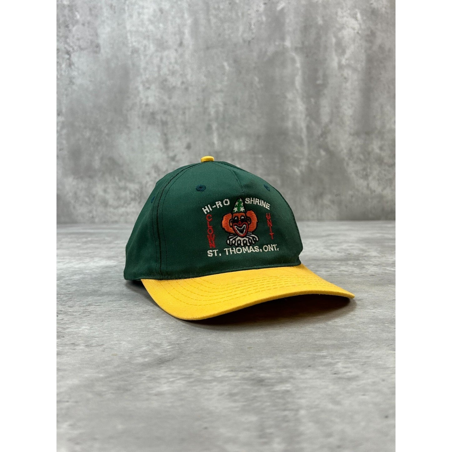 Vintage 90s Hi-Ro Shrine Clown Unit Embroidered Destination Snapback Hat OSFA