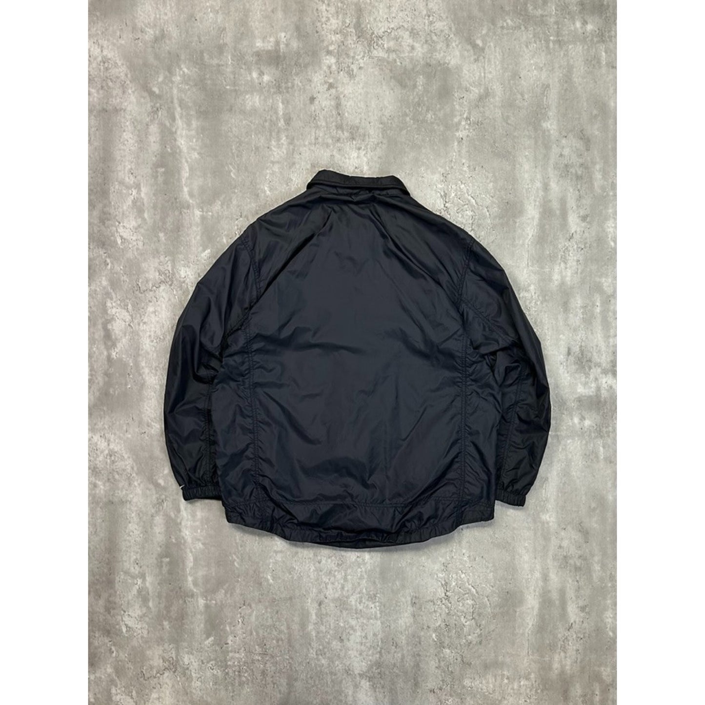 Vintage 2000s Nike Embroidered Swoosh Nylon Full Zip Windbreaker Jacket Medium