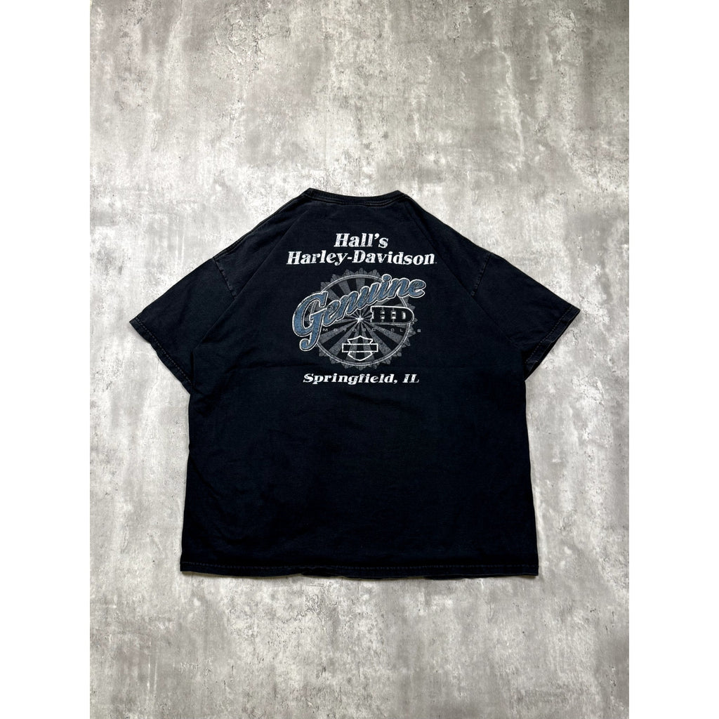 Vintage Harley Davidson Genuine HD Graphic Spellout T-Shirt Size 2XL