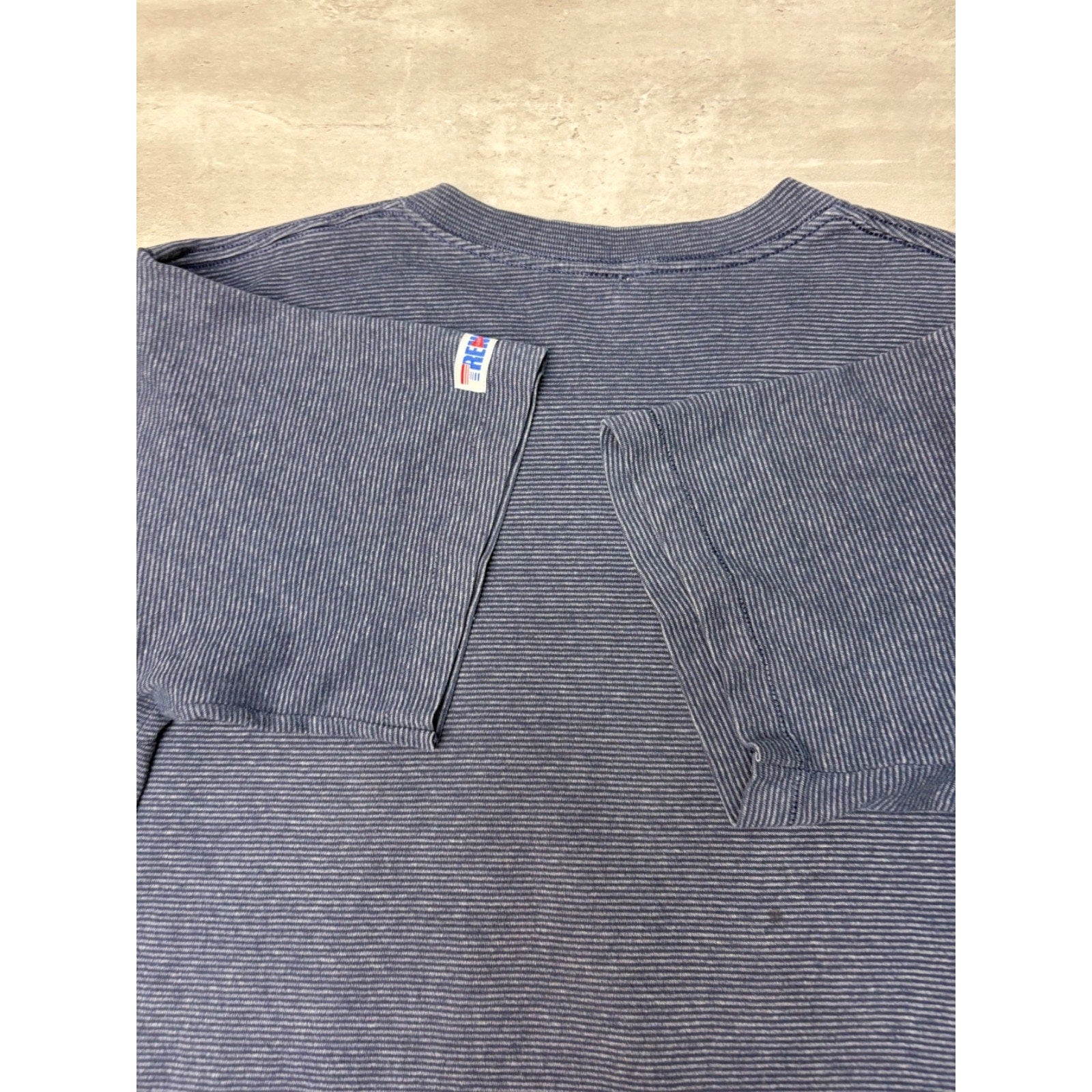 Vintage 1993 Dallas Cowboys NFL Big Graphic Spellout Striped T-Shirt Size Large