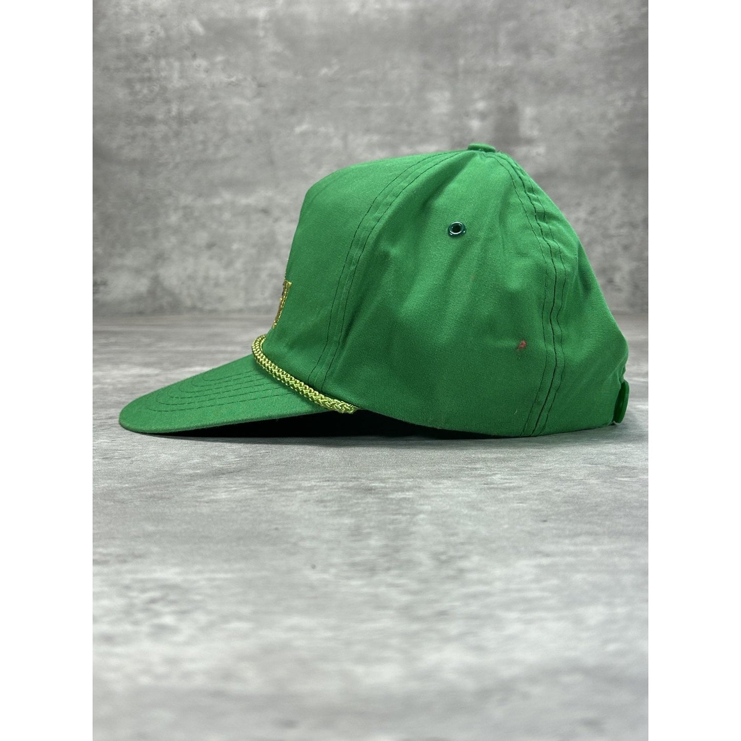 Vintage 90s Algonquin Embroidered Spellout Destination Snapback Hat OSFA Green