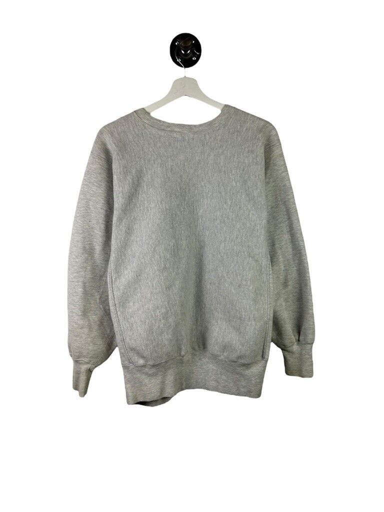 Vintage 90s North Park College Champion Reverse Weave Sweatshirt Size Large Gray
