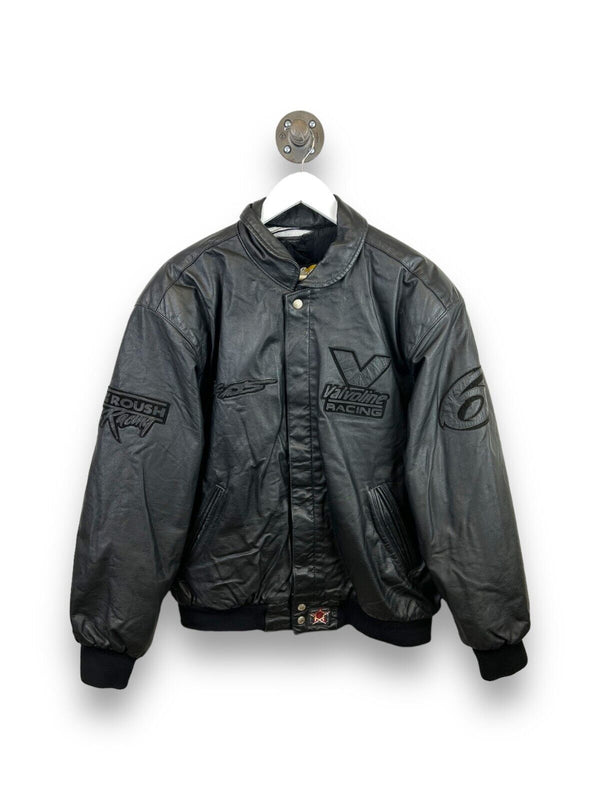 Vintage Mark Martin #6 Jeff Hamilton Valvoline Racing Leather Jacket Size Large