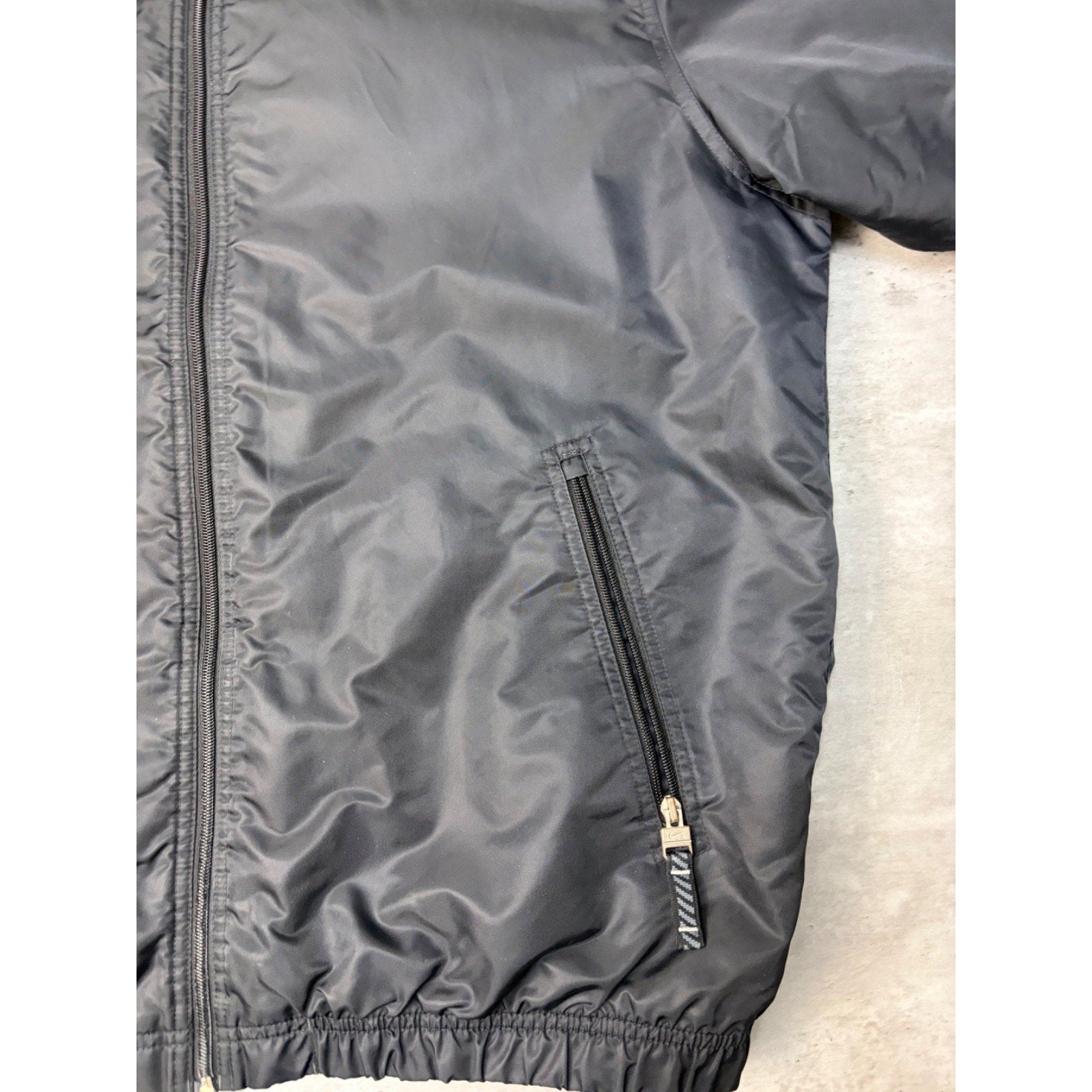 Vintage Nike Embroidered Mini Swoosh Insulated Hooded Full Zip Jacket Size Large