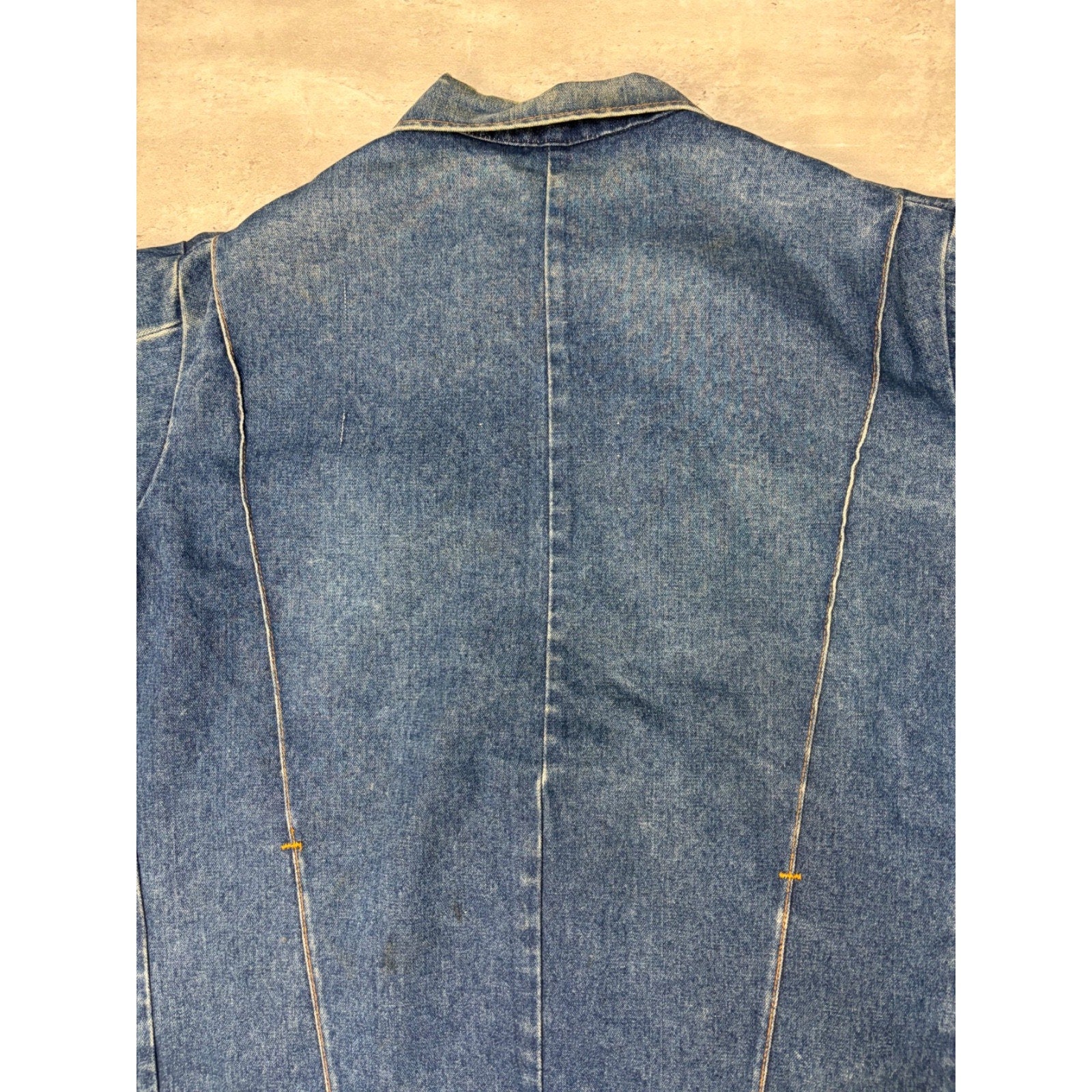Vintage 1970s Key Imperial Dark Wash Denim Trucker Jacket Size