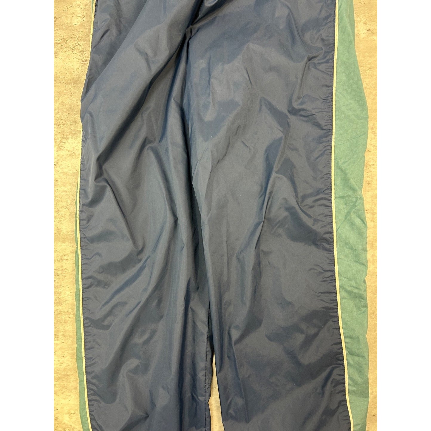 Vintage 2000s YOUTH Nike Embroidered Swoosh Two Tone Nylon Track Pants Sz Large