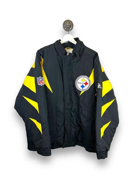 Vintage 90s Pittsburgh Steelers Insulated Apex One NFL Football Jacket Size XL