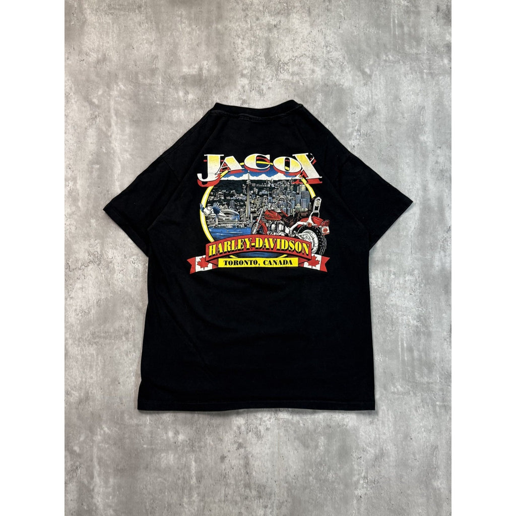 Vintage 1996 Harley Davidson Ride Hard Or Stay Home Motorcycle T-Shirt Sz Large