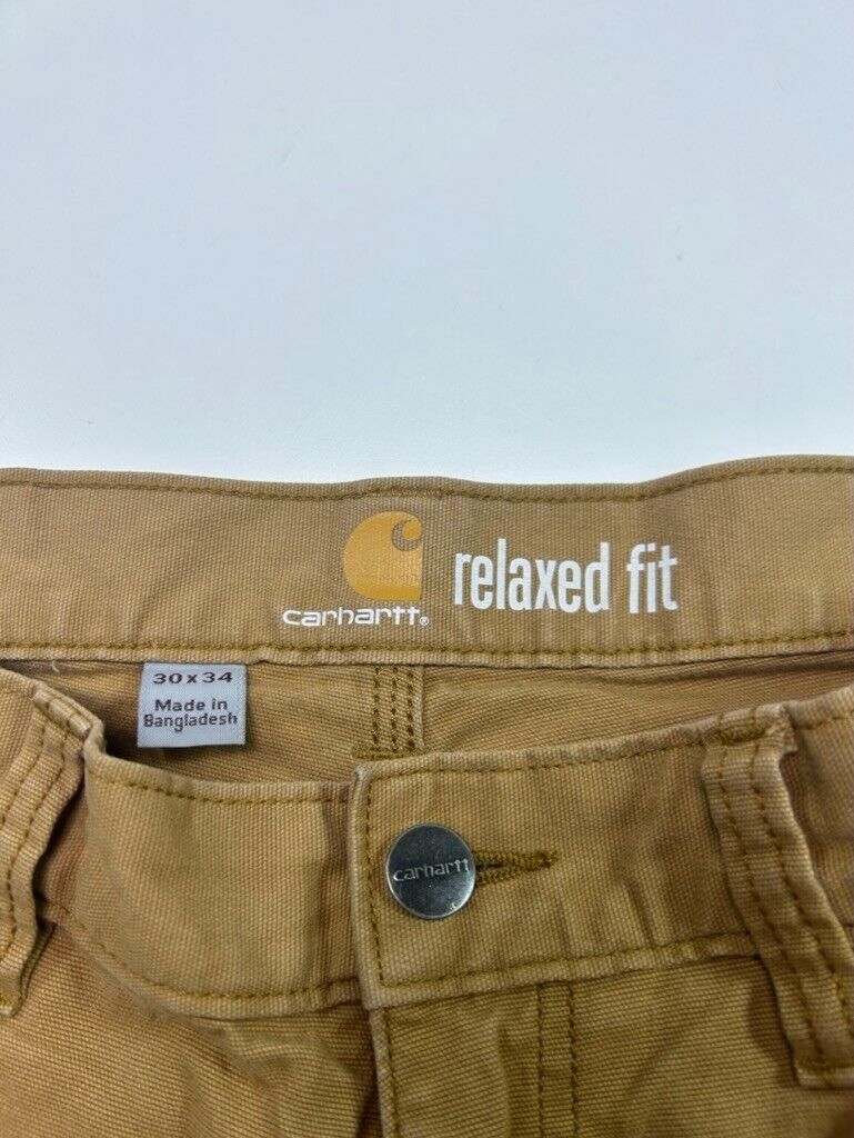 Carhartt Relaxed Fit Canvas Workwear Five Pocket Pants Size 30 Beige