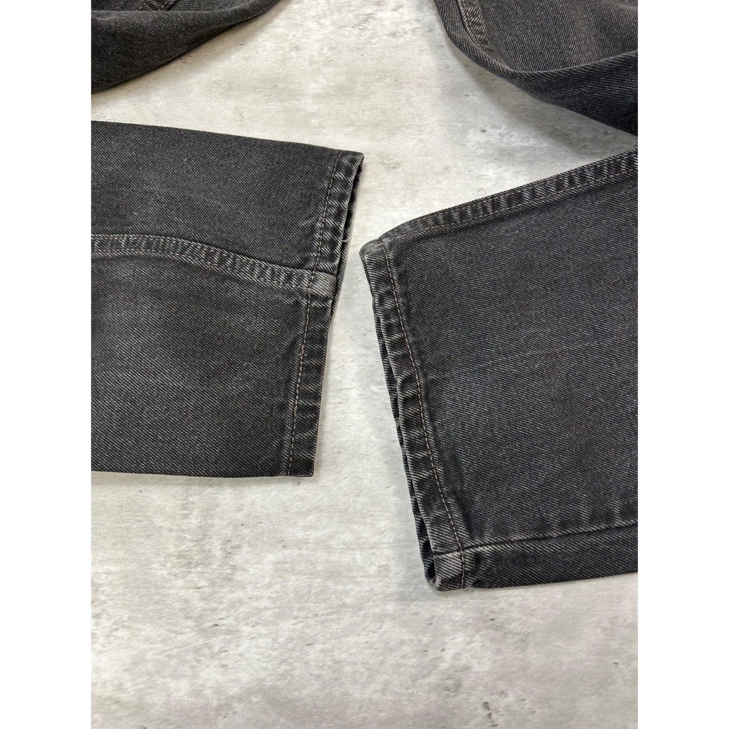 Vintage 90s Levis 560 Loose Fit Tapered Leg Black Denim Pants Size 33