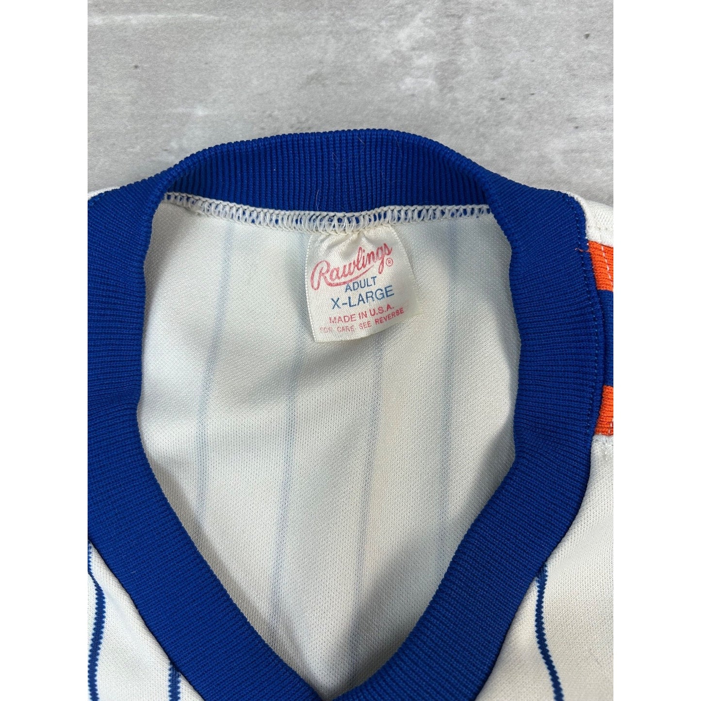 Vintage 90s New York Mets MLB Stitched Rawlings Pinstripe Baseball Jersey Sz XL