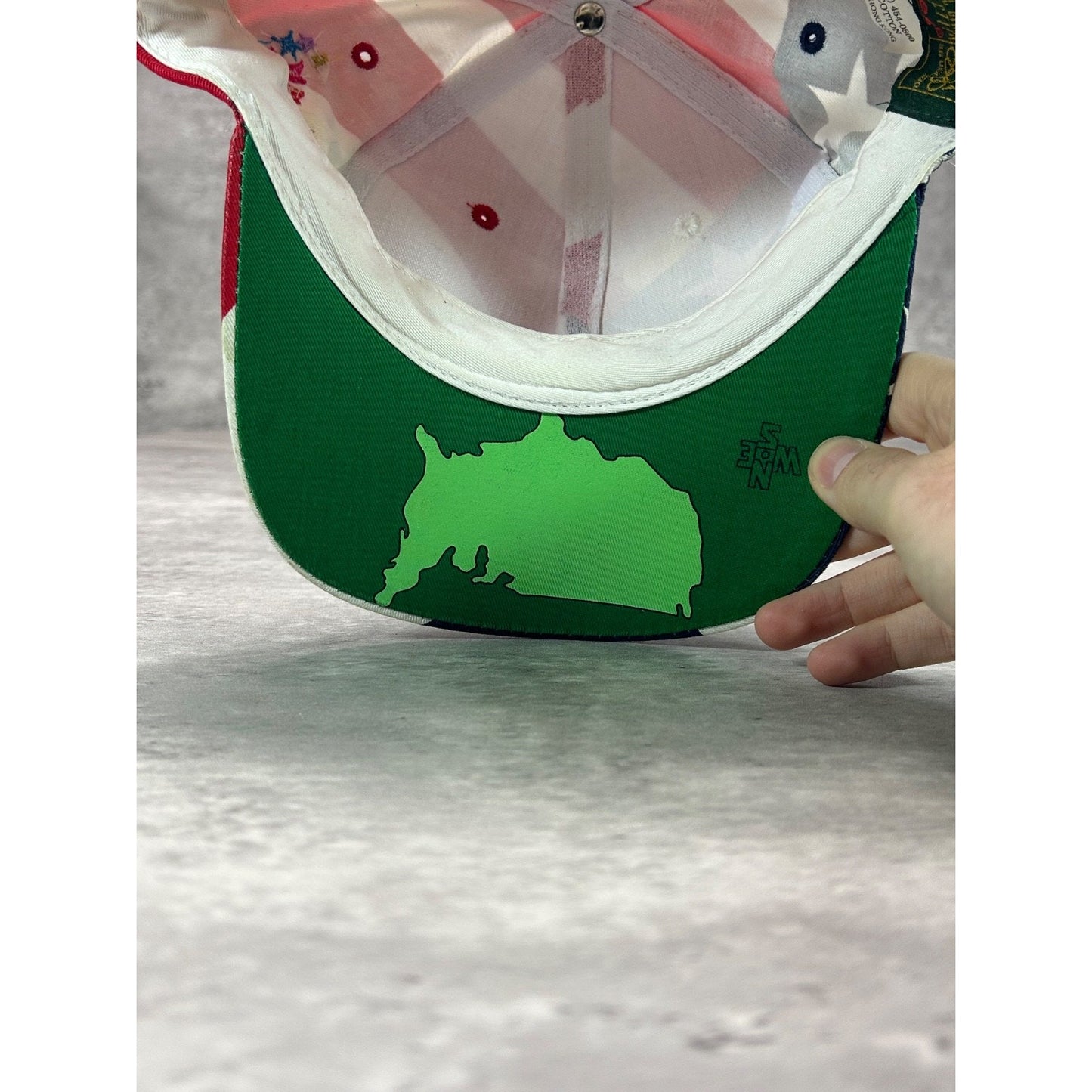 Vintage 1996 Atlanta Olympics American Flag All Over Print Snapback Hat OSFA