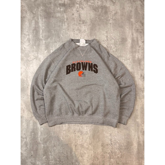 Vintage Cleveland Browns NFL Embroidered Spellout Sweatshirt Size XL