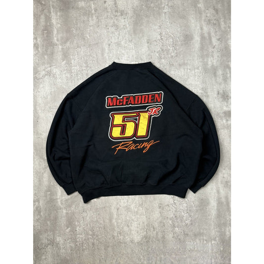 Vintage 90s McFadden Jr. #51 Racing Embroidered Graphic Sweatshirt Size 2XL