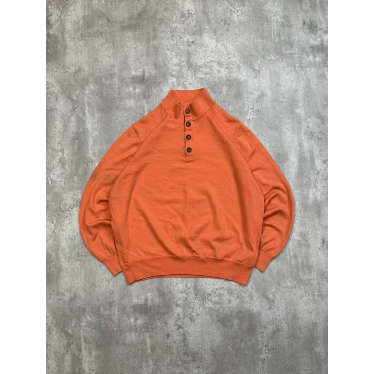 Vintage 1/4 Button Pullover Lightweight Knit Sweater Size XL