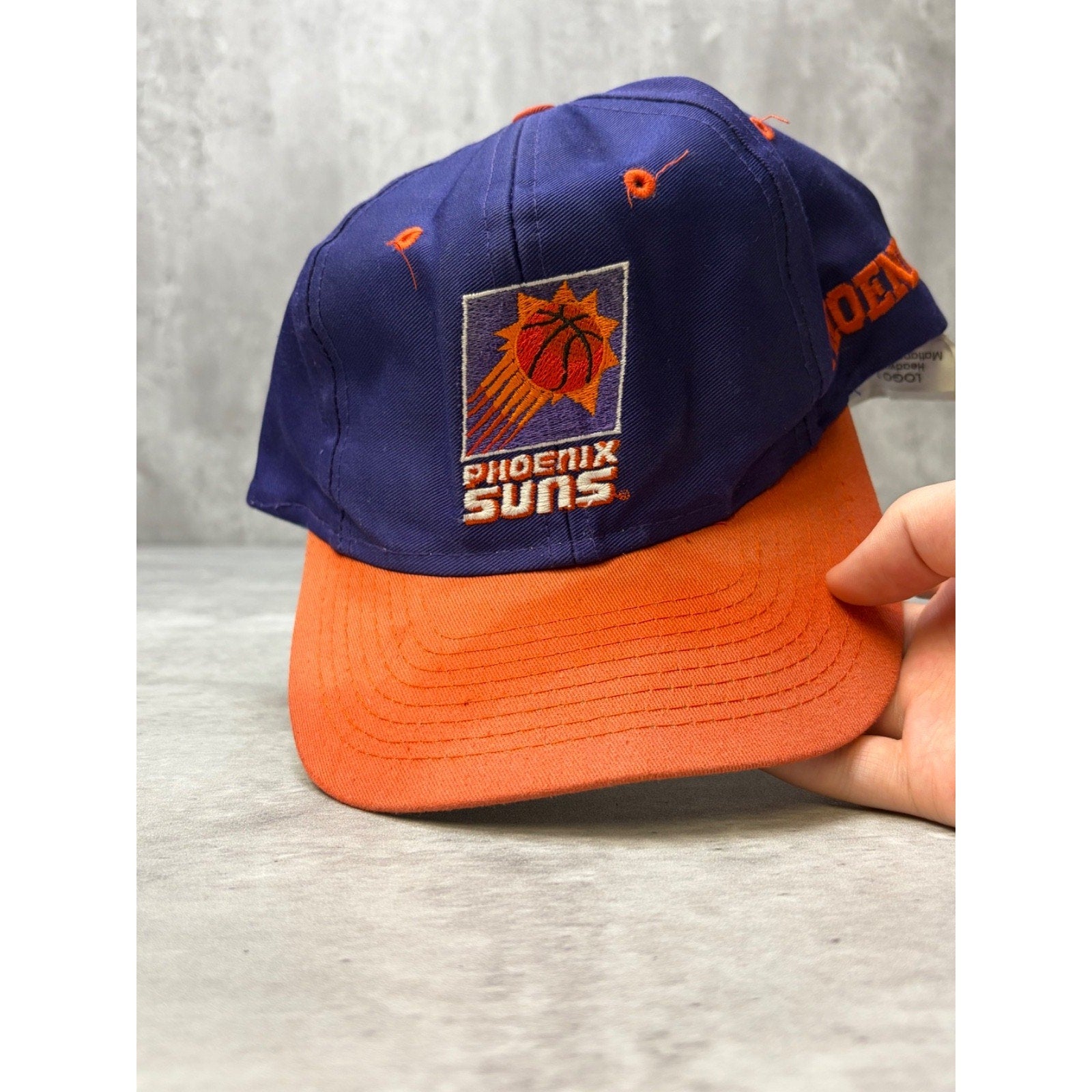 Vintage 90s Phoenix Suns NBA Embroidered Logo Basketball Snapback Hat OSFA