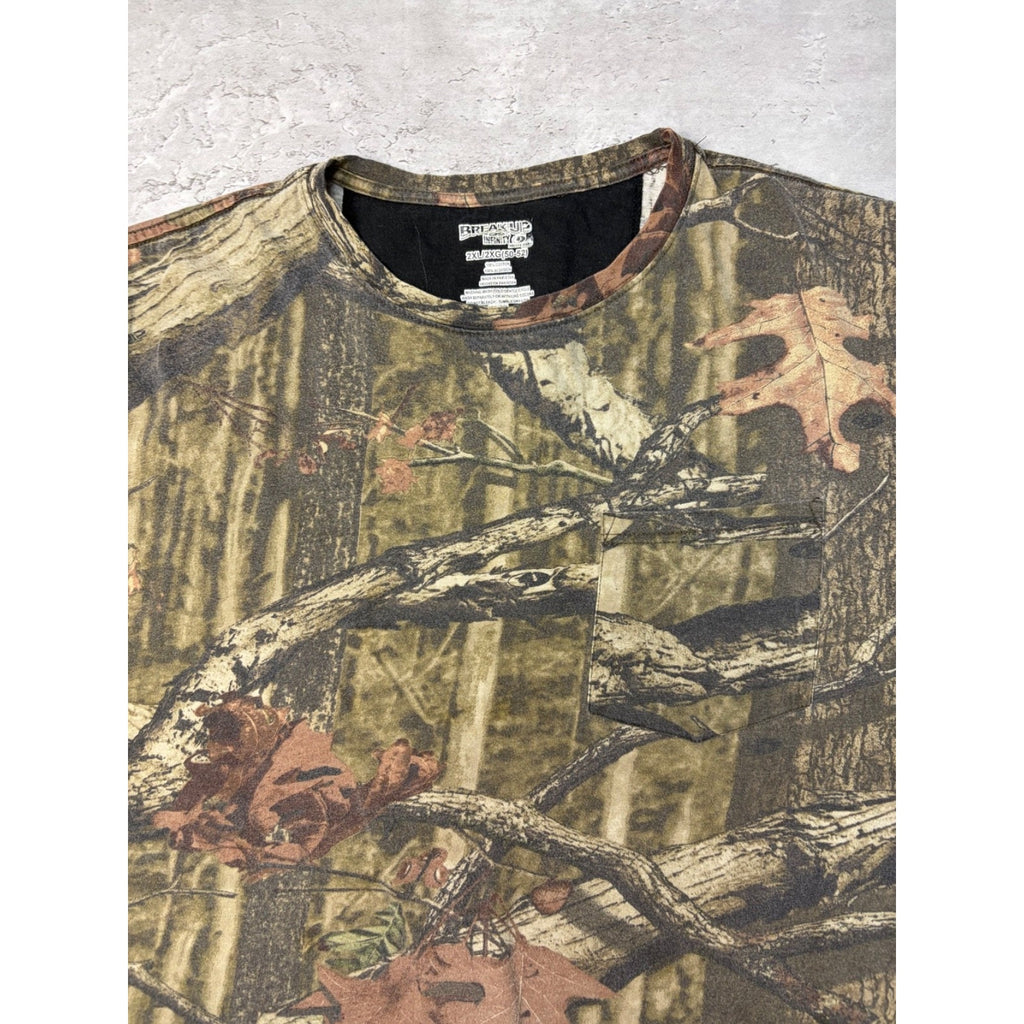 Mossy Oak Beak Up Infinity Tree Camo Hunting Pocket T-Shirt Size 2XL