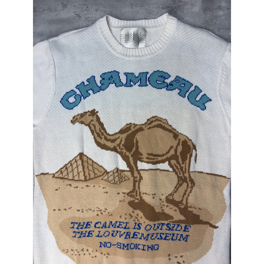 Vintage 80s/90s Camel Cigarettes Graphic Knit Sweater Size 2XL
