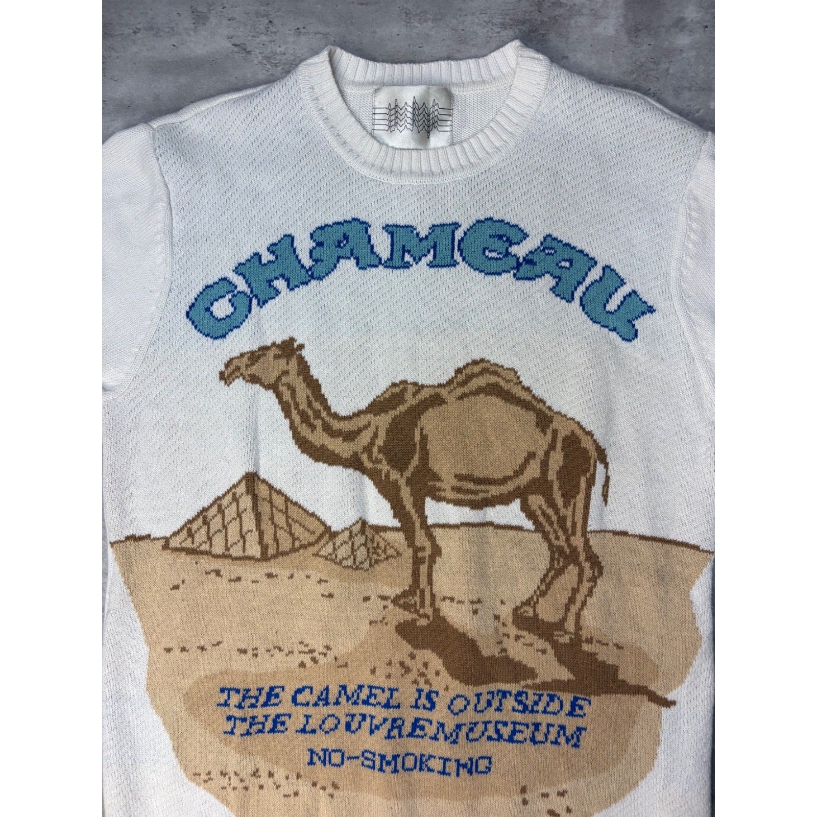 Vintage 80s/90s Camel Cigarettes Graphic Knit Sweater Size 2XL