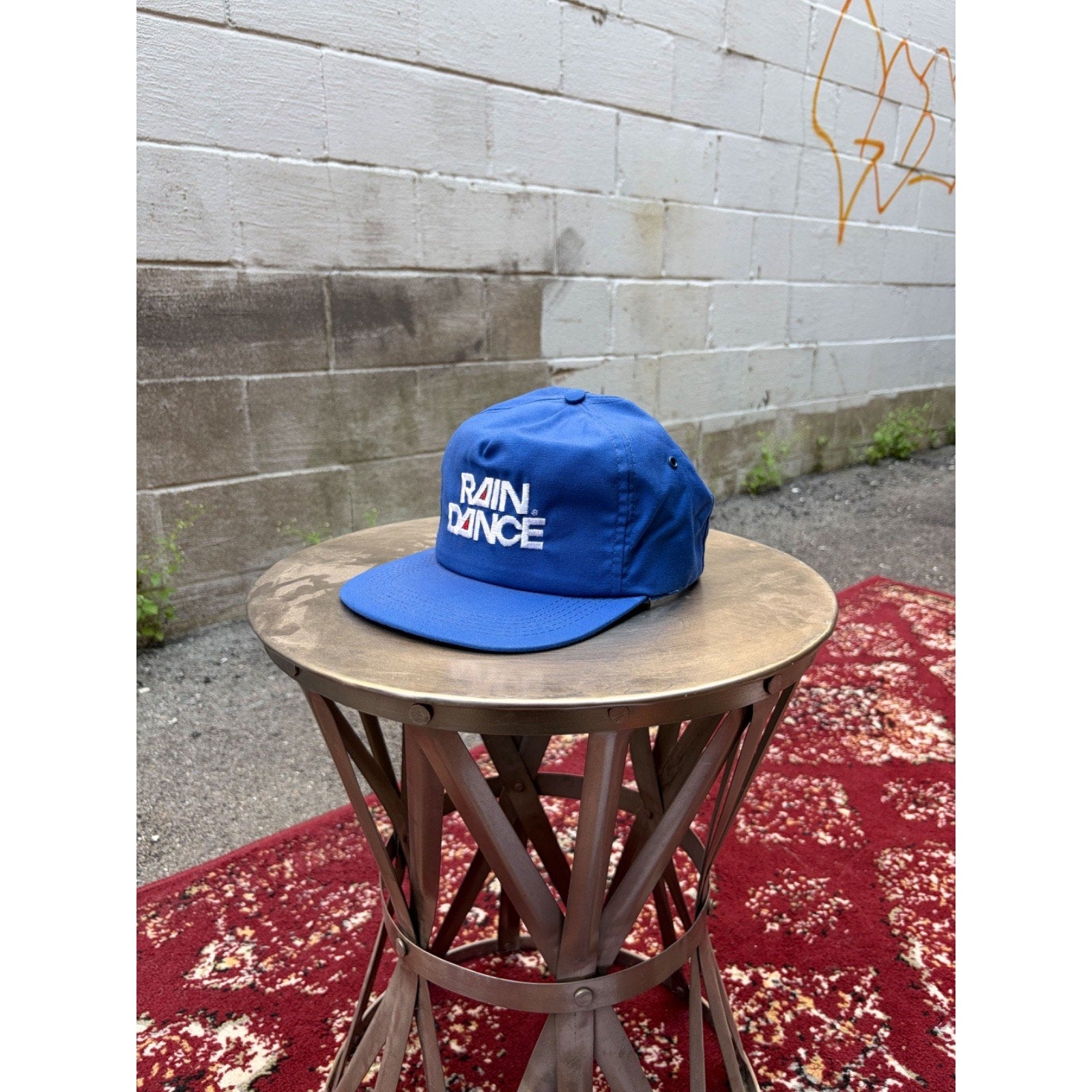 Vintage 90s Rain Dance Car Wax Logo Embroidery Snapback Hat OSFA