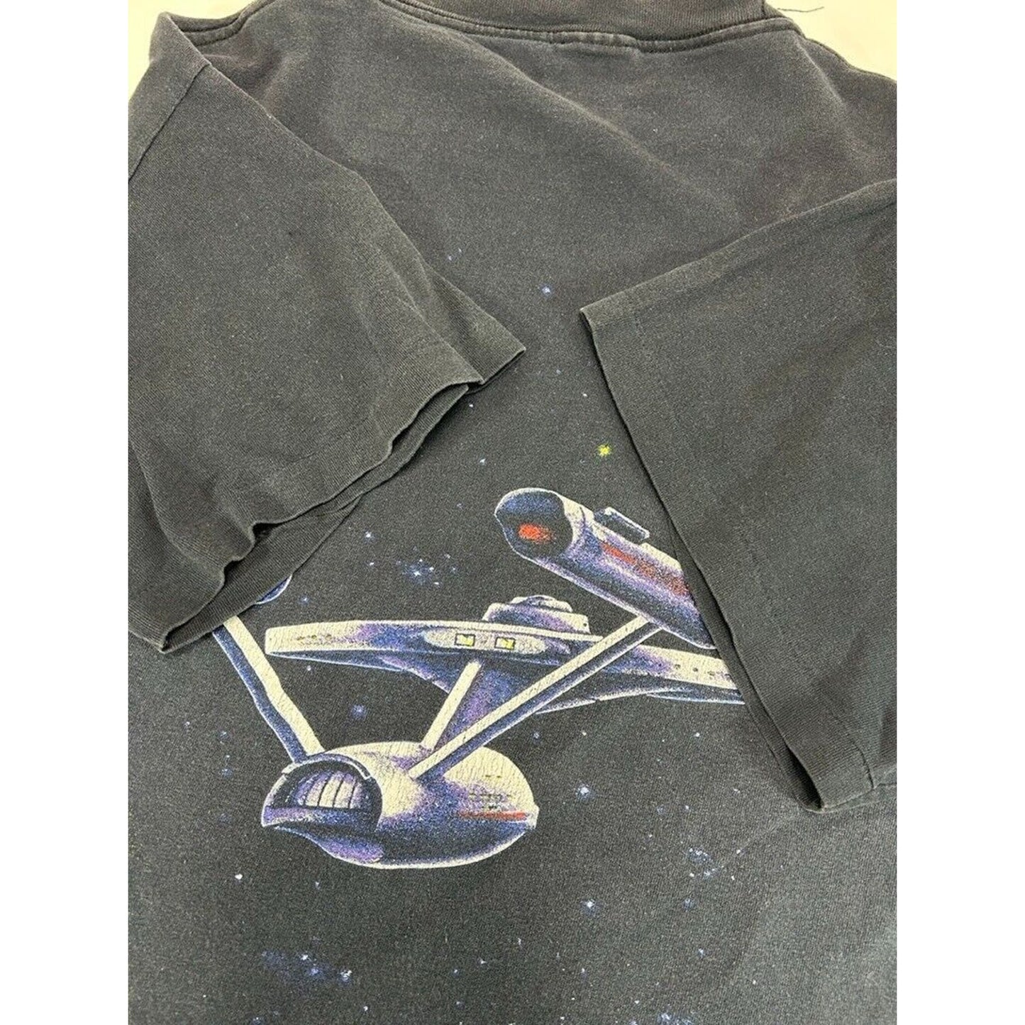 Vintage 1991 Startrek USS Enterprise TV Show Big Graphic T-Shirt Size XL