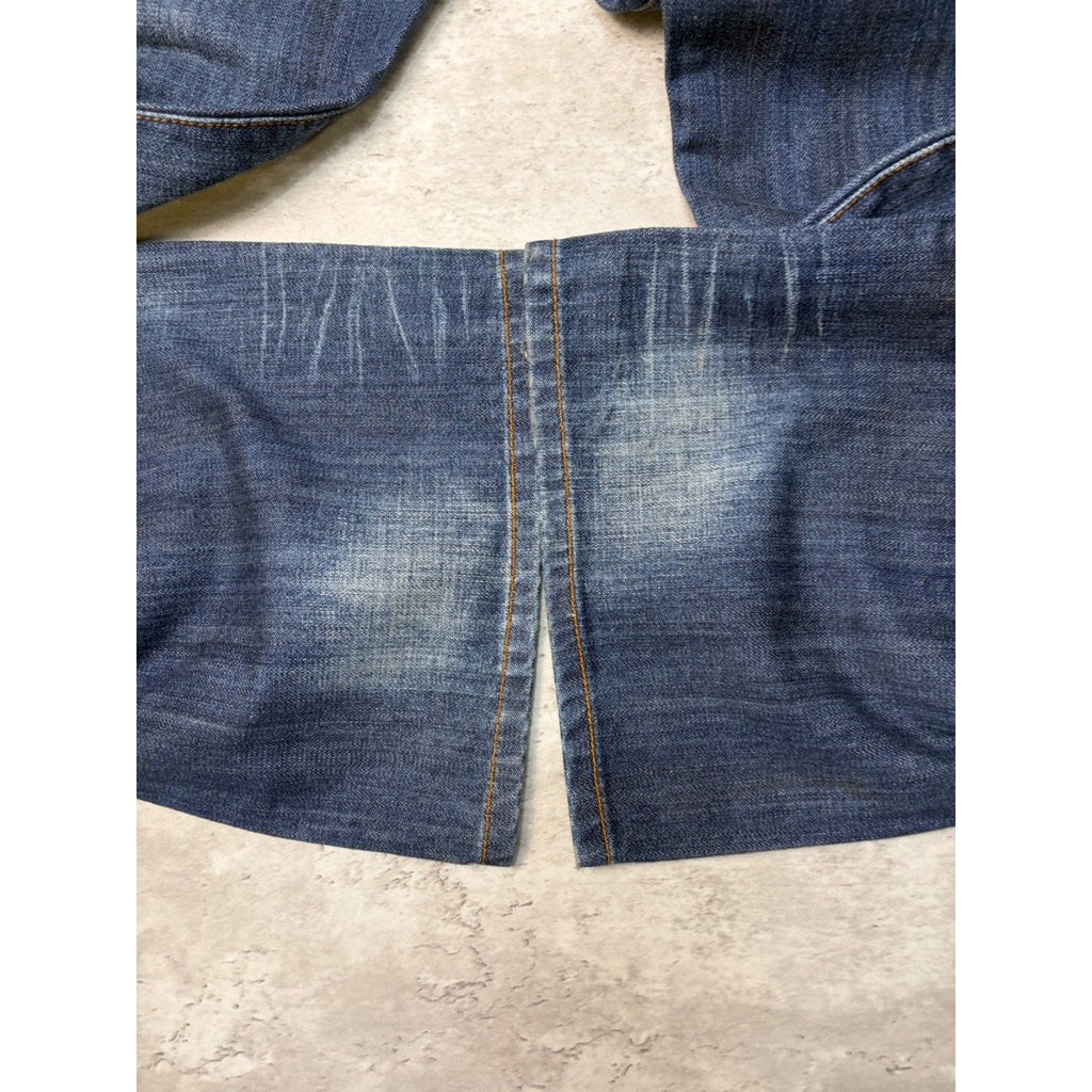 Vintage Y2K Rocawear Embroidered Pocket Dark Wash Denim Pants Size 40x34