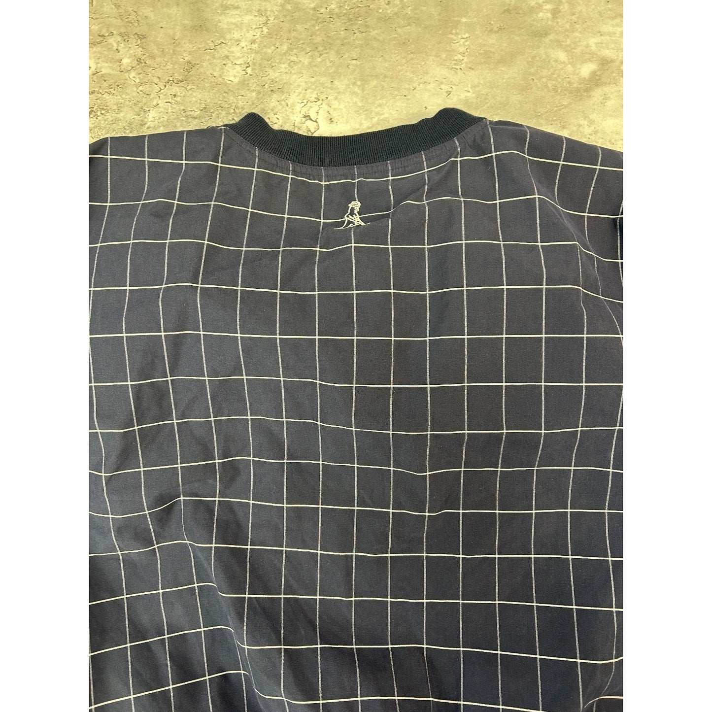 Vintage PING Tall Grass Golf Club Checkered Print Pullover Nylon Jacket Sz Large