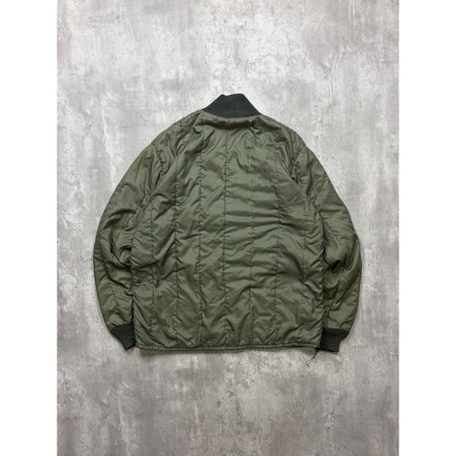 Vintage 1950s Quilted Lined Full Zip Green Jacket Size Medium