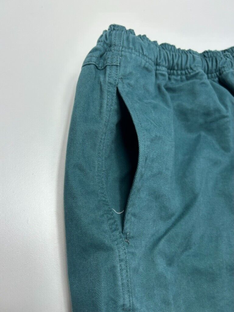 2000s Stussy Elastic Stuff Cotton Shorts Size Large Teal