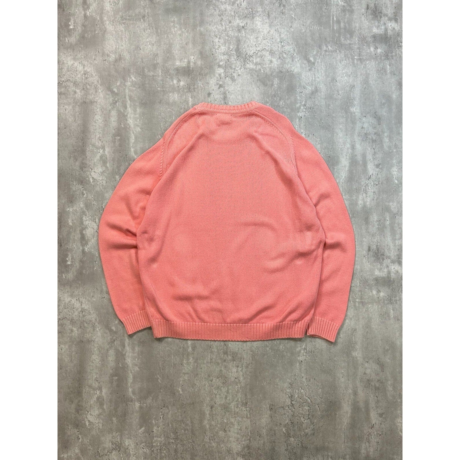 Vintage 90s Lands End Blank Pullover Pink Knit Sweater Size XLT