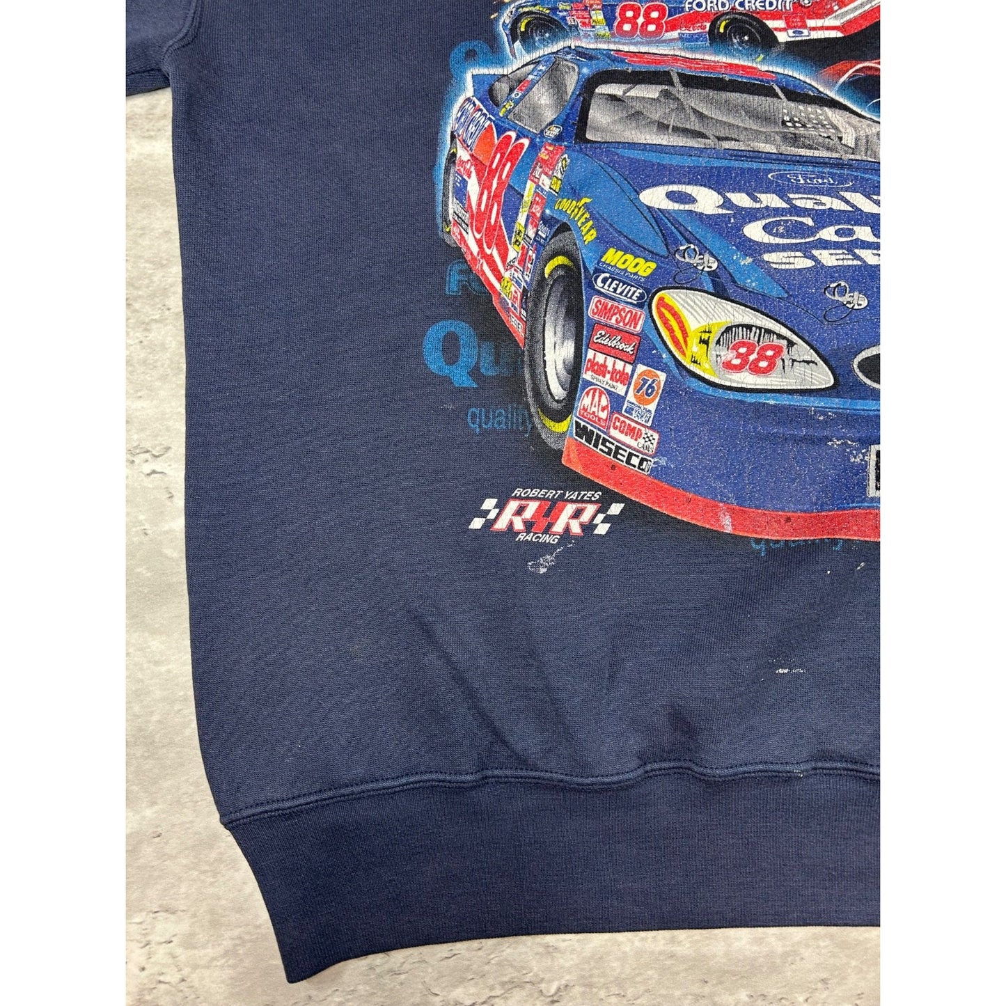 Vintage Dale Jarrett #88 Nascar Racing Big Graphic Crewneck Sweatshirt Size 2XL