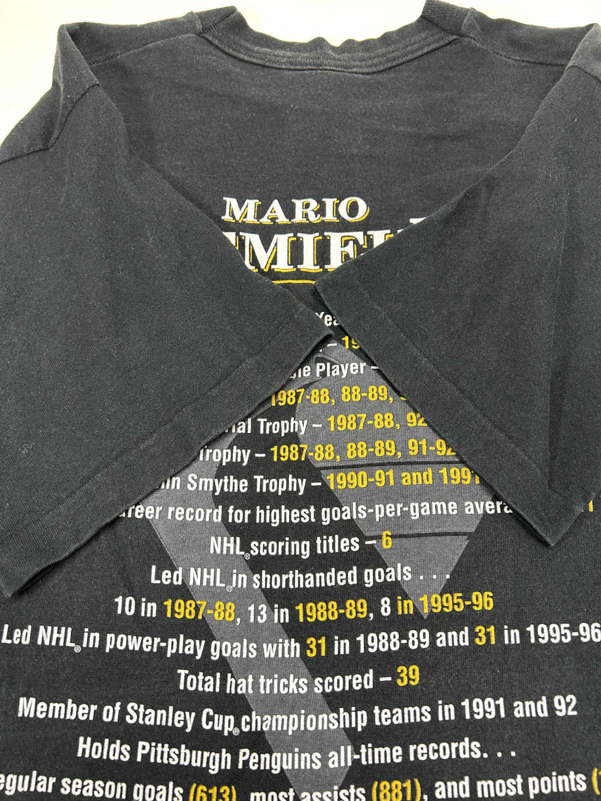 VTG 1997 Mario Lemieux #66 Pittsburgh Penguins Player Graphic T-Shirt Sz Medium