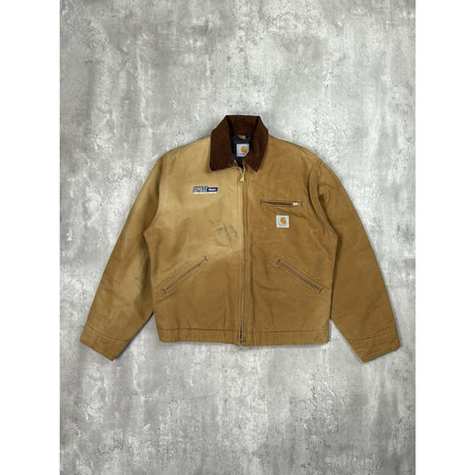 Vintage 90s Carhartt Blanket Lined Canvas Workwear Detroit Jacket Size Large