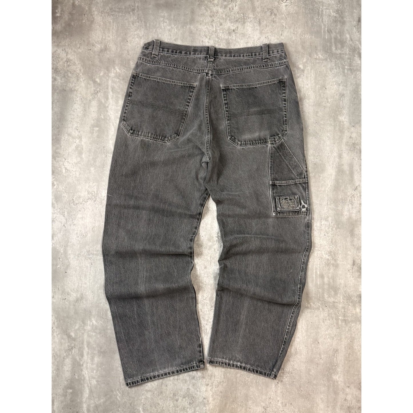 Vintage Marithe Francois Girbaud MF+G Baggy Fit Black Denim Pants Size 39