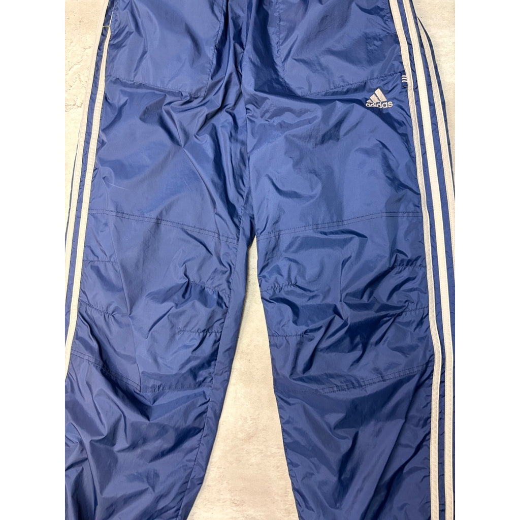 Vintage Adidas Embroidered Logo Three Stripe Nylon Track Pants Size Small