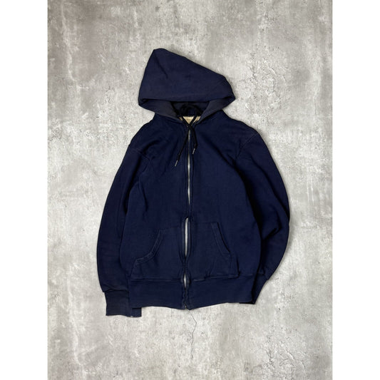 Vintage 70s/80s Wrangler Thermal Lined Full Zip Hooded Sweatshirt Size Medium