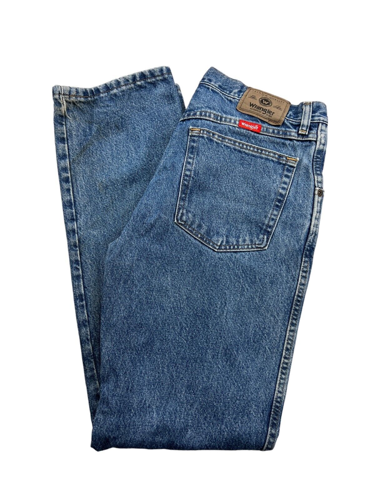 Vintage Wrangler Authentics Straight Fit Medium Wash Denim Pants Size 34 Blue