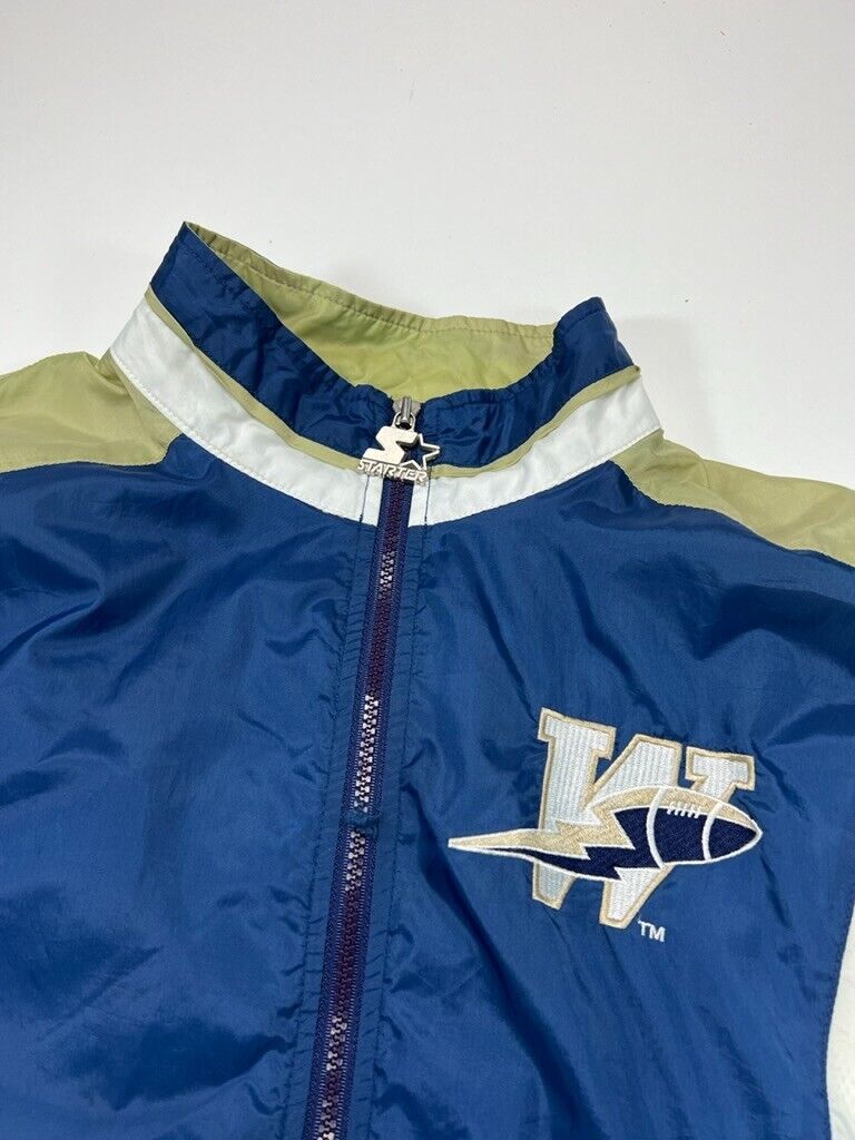 Vintage 90s Winnipeg Blue Bombers CFL Football Full Zip Starter Jacket Size L