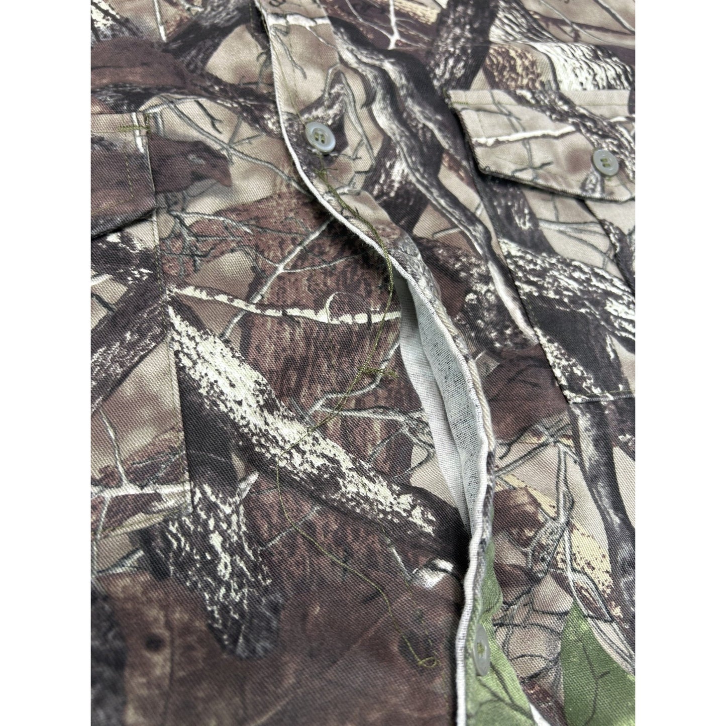 Vintage True Timber Tree Camo Hunting Long Sleeve Button Up Shirt Size XL