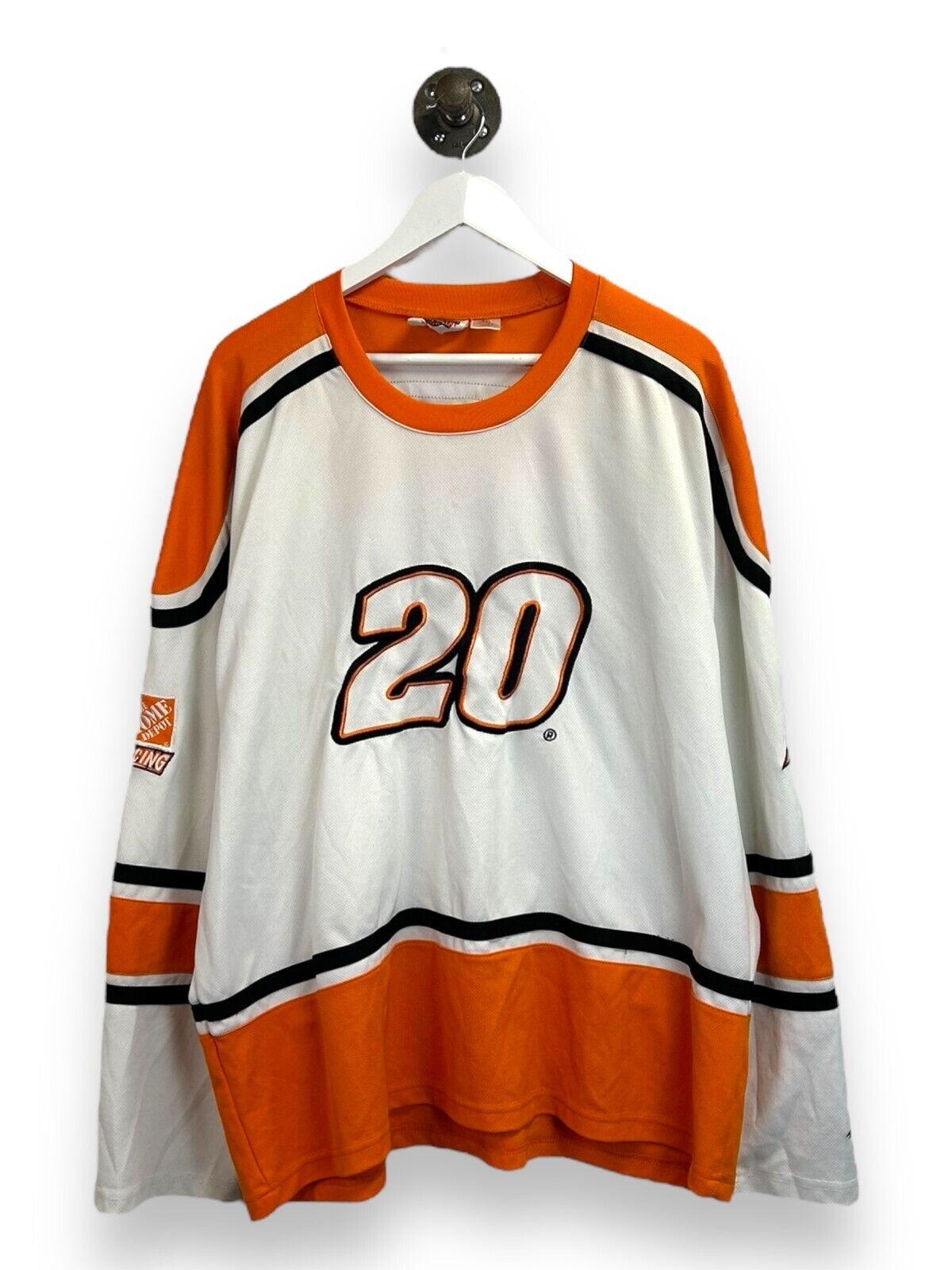 Vintage Tony Stewart #20 Nascar Home Depot Racing Hockey Jersey Size 2XL