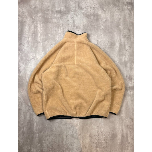 Vintage 90s Patagonia Oatmeal Deepile Full Zip Fleece Sweatshirt Size 2XL