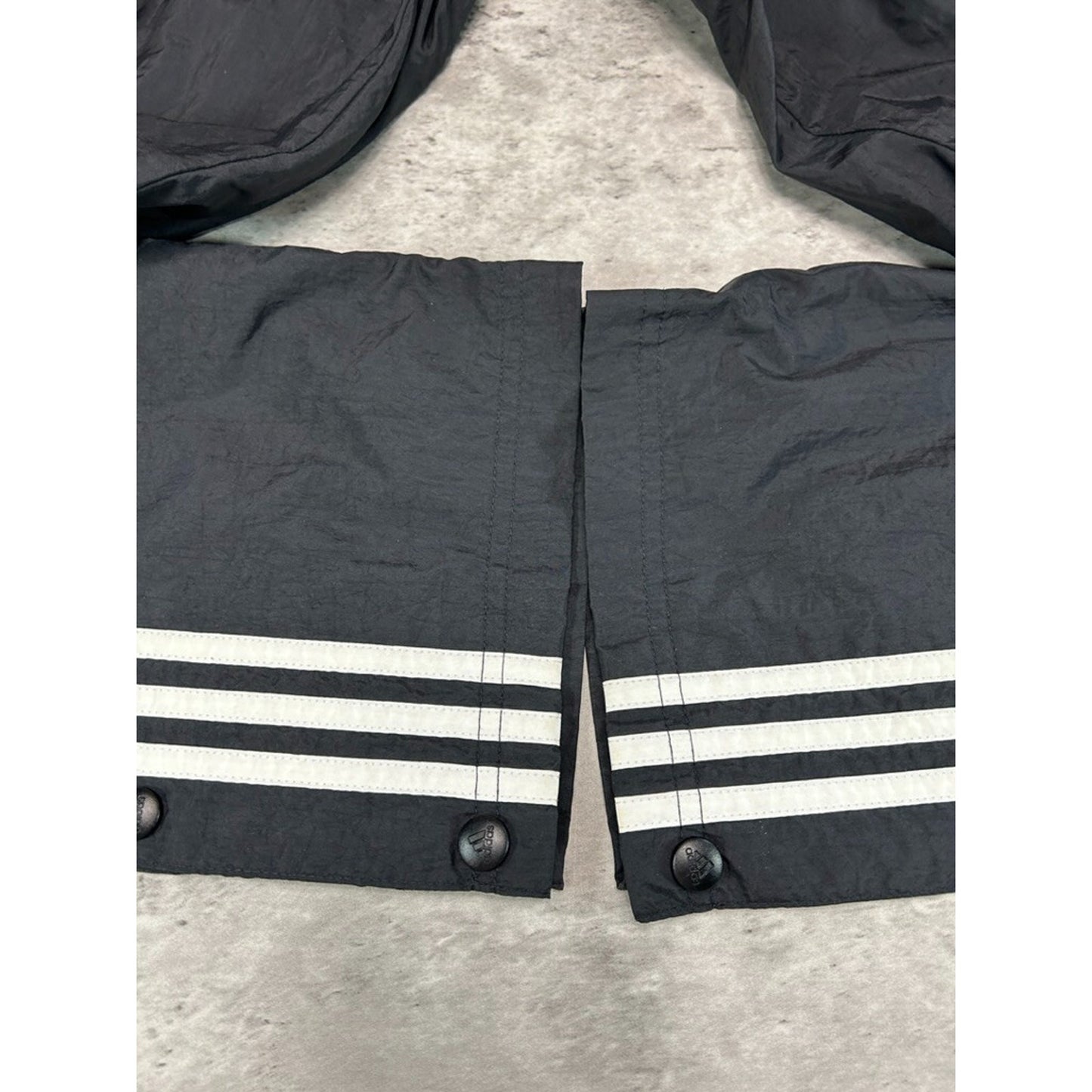 Vintage Adidas Embroidered Logo Three Stripe Nylon Track Pants Size Small