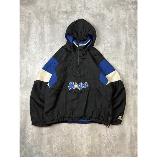 Vintage 90s Orlando Magic NBA Insulated Starter 1/2 Zip Pullover Jacket Sz Large
