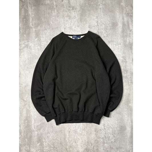 Vintage 90s Polo Ralph Lauren Tonal Embroidered Pony Sweatshirt Size Large