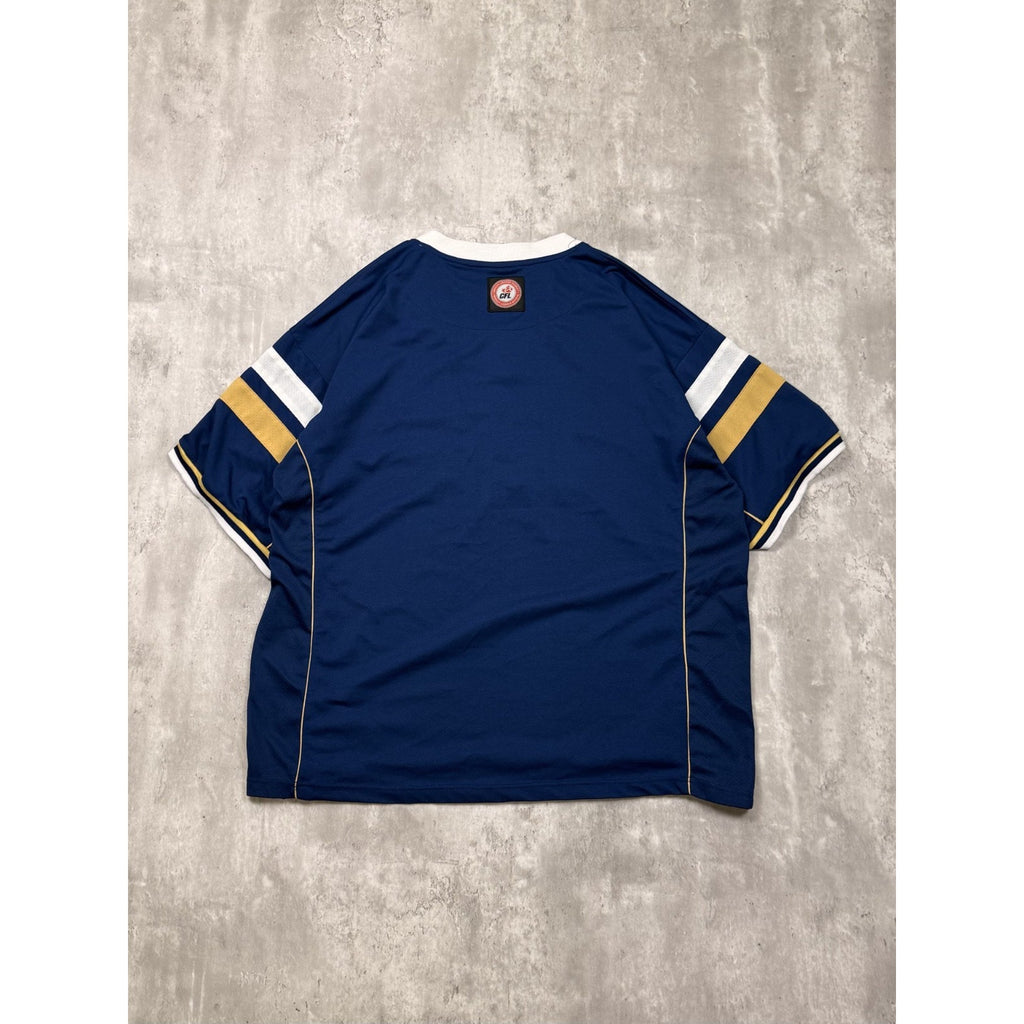 Vintage Winnipeg Blue Bombers CFL Stitched Logo Football Jersey Size XL