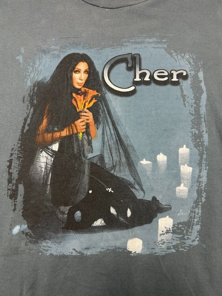 Vintage 1999 Cher Do You Believe Tour Pop Music Graphic T-Shirt Size Medium 90s